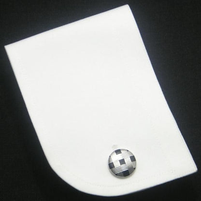 ラティスストライプ格子縞のカフス(カフリンクス/カフスボタン)