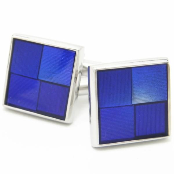 全3色・グラデーションのカラフルスクウェアカフス(カフリンクス/カフスボタン)