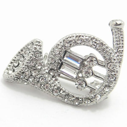 ラペルピン・時に鋭く時に優しくホルンのきらめきブローチ