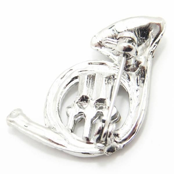 ラペルピン・時に鋭く時に優しくホルンのきらめきブローチ