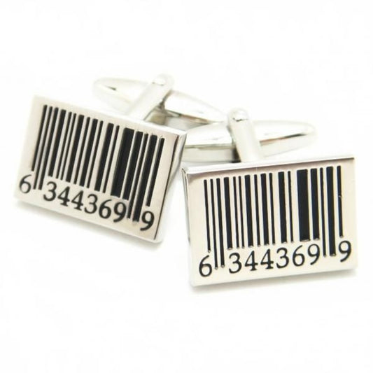 ピピッとバーコードのカフス(カフリンクス/カフスボタン)