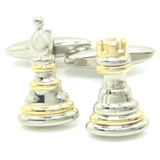 キングとクィーンのチェスのカフス(カフリンクス/カフスボタン)