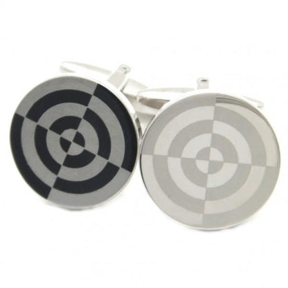 ハイセンスな魅力！レザーターゲットのシルバーカフス(カフリンクス/カフスボタン)