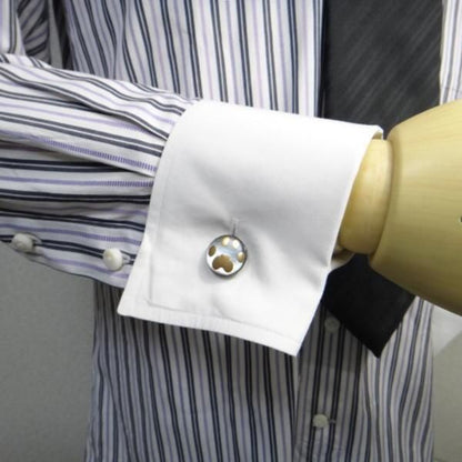 【受注生産品】肉球模様の蒔絵カフス(カフリンクス/カフスボタン)