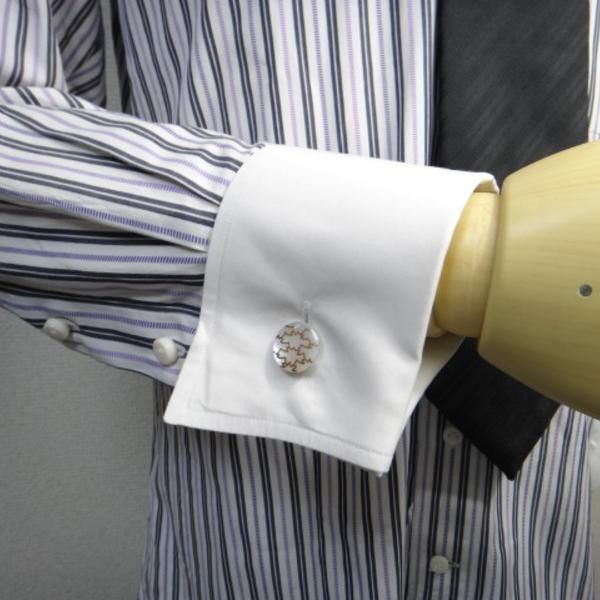 【受注生産】桜模様の蒔絵カフス(カフリンクス/カフスボタン)