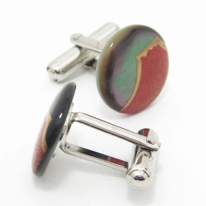 【受注生産品】赤富士の蒔絵カフス(カフリンクス/カフスボタン)