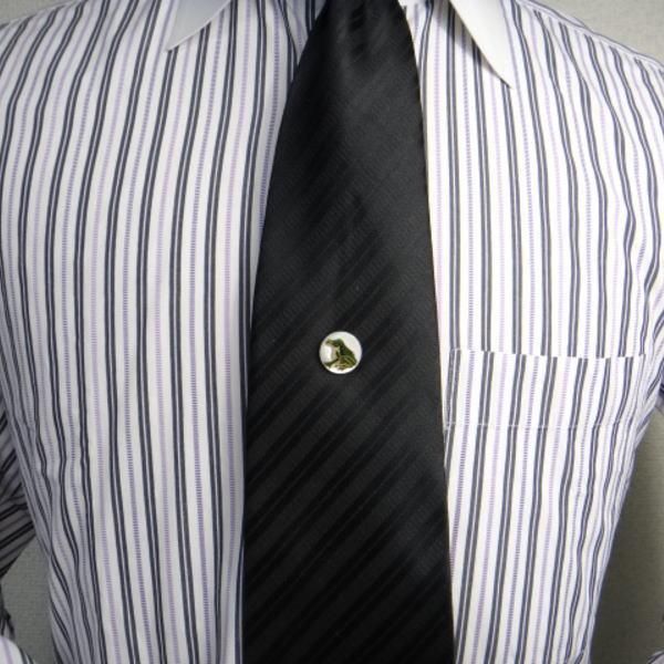 【受注生産品】伊藤若冲の蛙・白蝶貝タイタック(ピンブローチ)