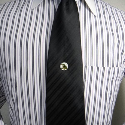 【受注生産品】伊藤若冲の蛙・白蝶貝タイタック(ピンブローチ)