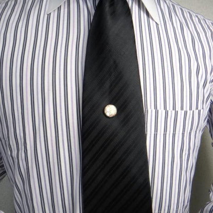 雲模様・黒蝶貝タイタック(ピンブローチ)