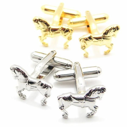 全2色・気品ある馬のカフス(カフリンクス/カフスボタン)