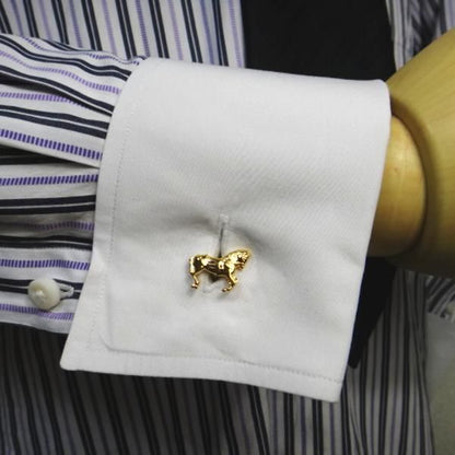 全2色・気品ある馬のカフス(カフリンクス/カフスボタン)