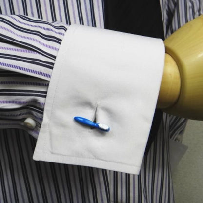 お口のエチケットで爽やかに歯磨き粉と歯ブラシのカフス(カフリンクス/カフスボタン)