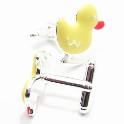 つぶらな瞳も愛らしいメルヘンなアヒルのカフス(カフリンクス/カフスボタン)