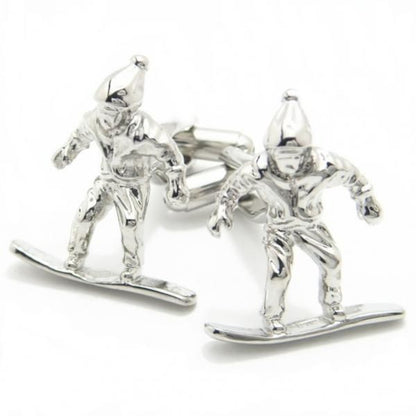 トリック決めて!スノーボーダーのカフス(カフリンクス/カフスボタン)