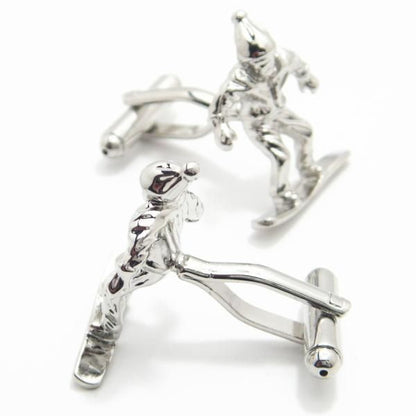 トリック決めて!スノーボーダーのカフス(カフリンクス/カフスボタン)