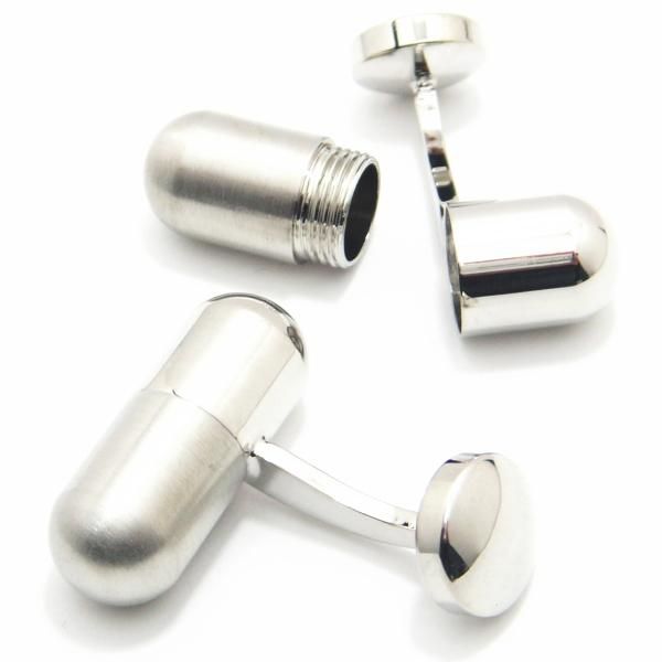 何を入れるかは貴方のセンス次第!!ピルケースのカフス(カフリンクス/カフスボタン)