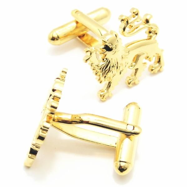 カムカムHappyなゴールドライオンのカフス(カフリンクス/カフスボタン)
