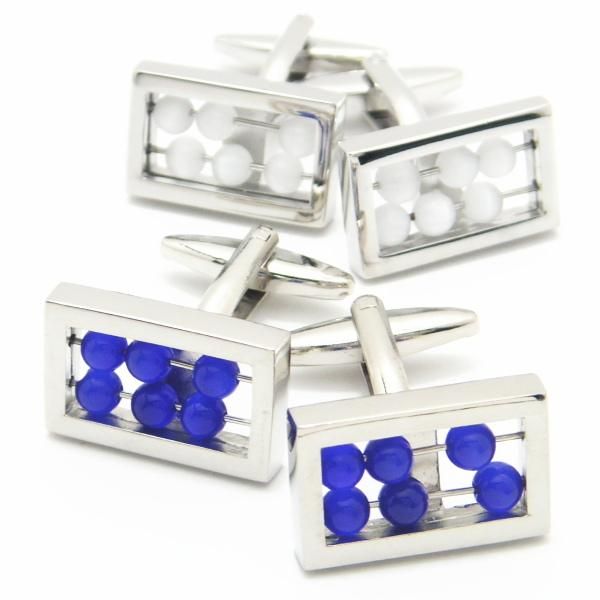 全2色・Abacusキャッツアイのそろばんカフス(カフリンクス/カフスボタン)