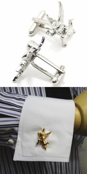 全2色・陽気な悪戯キューピッドのカフス(カフリンクス/カフスボタン)