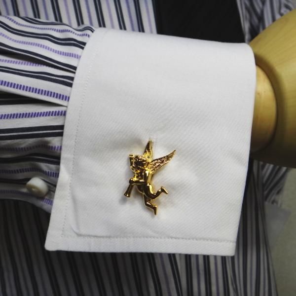 全2色・陽気な悪戯キューピッドのカフス(カフリンクス/カフスボタン)