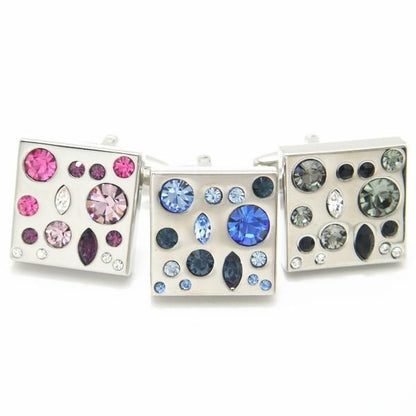 全3色・目立ってナンボ!!カラーストーンの欲張りカフス(カフリンクス/カフスボタン)