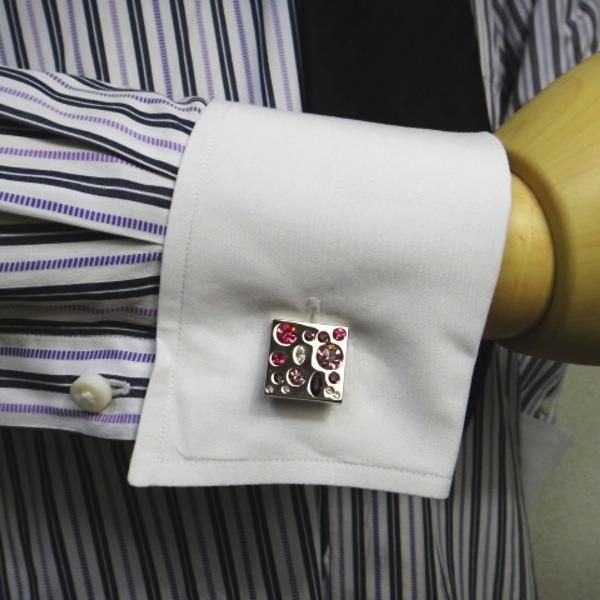 全3色・目立ってナンボ!!カラーストーンの欲張りカフス(カフリンクス/カフスボタン)