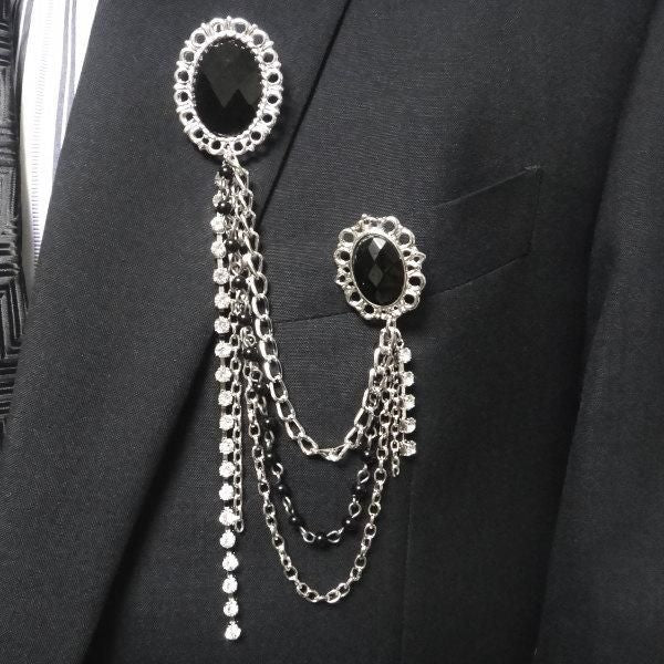 ラペルピン・ヨーロピアンデザインのダブル・ラペルブローチ