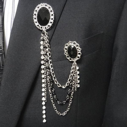 ラペルピン・ヨーロピアンデザインのダブル・ラペルブローチ