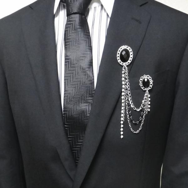 ラペルピン・ヨーロピアンデザインのダブル・ラペルブローチ