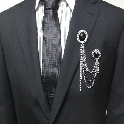 ラペルピン・ヨーロピアンデザインのダブル・ラペルブローチ