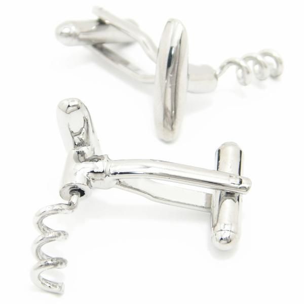 ワイン好きさんにワインオープナーのカフス(カフリンクス/カフスボタン)