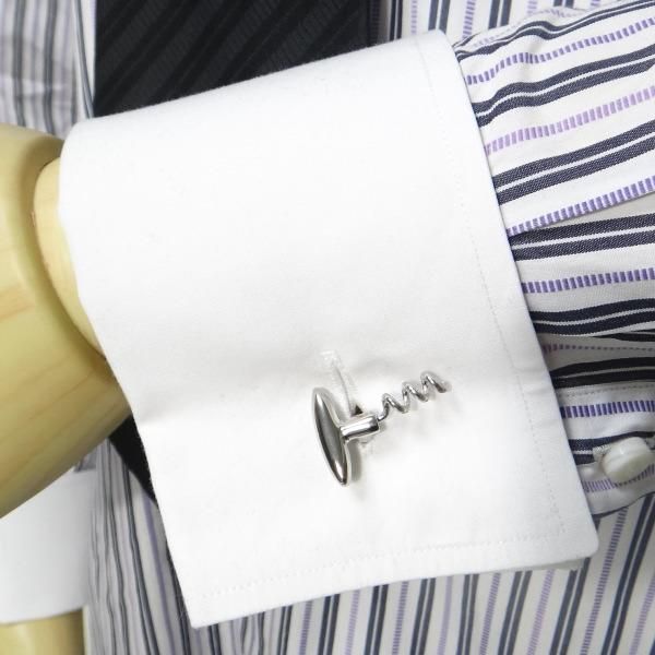 ワイン好きさんにワインオープナーのカフス(カフリンクス/カフスボタン)