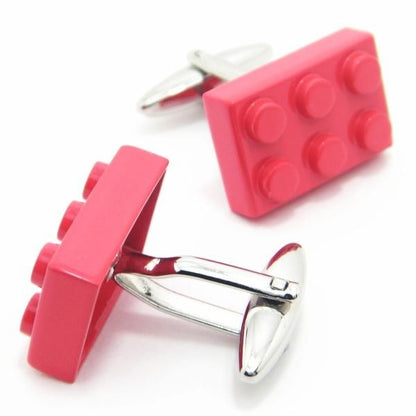 インパクト勝負!!真っ赤なLEGOブロックのカフス(カフリンクス/カフスボタン)
