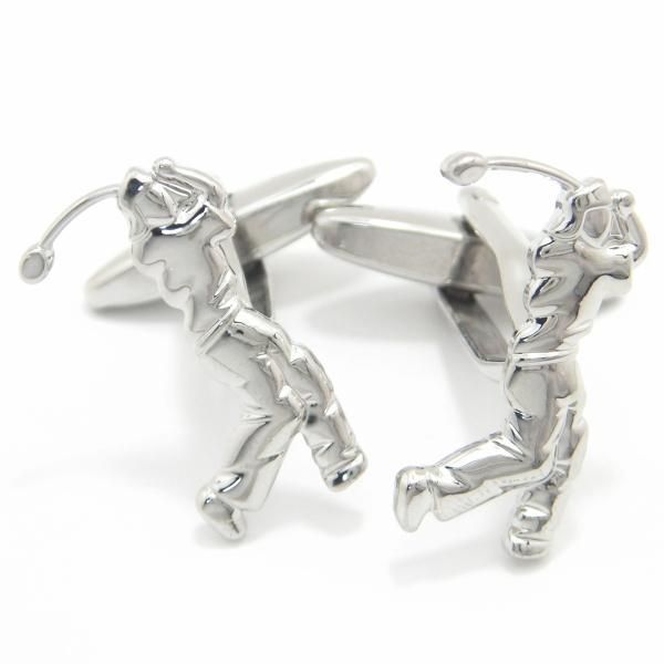 ナイスショット!!ゴルファーのシルエットカフス(カフリンクス/カフスボタン)