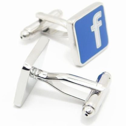 Twitterアイコンfollow meのカフス(カフリンクス/カフスボタン)