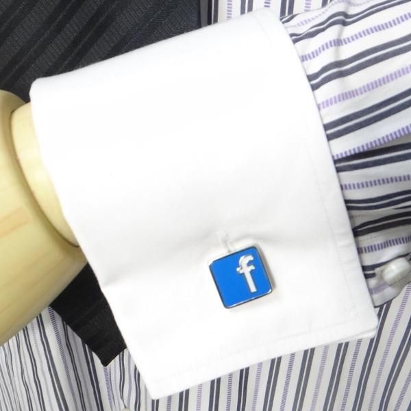 Twitterアイコンfollow meのカフス(カフリンクス/カフスボタン)