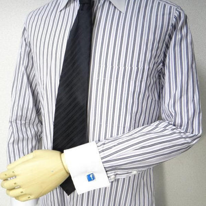 Twitterアイコンfollow meのカフス(カフリンクス/カフスボタン)