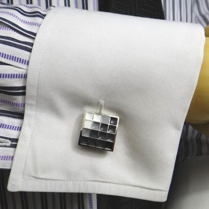 Velaモノトーン・グラデーションチェックのカフス(カフリンクス/カフスボタン)