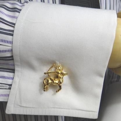 全2色・星座カフス☆射手座11/23～12/21生まれさんにSagittariusのカフス(カフリンクス/カフスボタン)