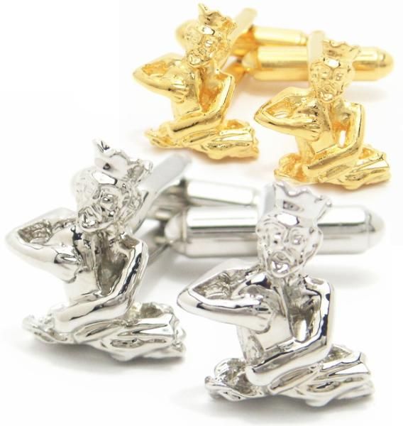 全2色・星座カフス☆水瓶座1/20～2/19生まれさんにAquariusのカフス(カフリンクス/カフスボタン)