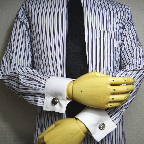 仲良し鳩のメダリオンカフス(カフリンクス/カフスボタン)