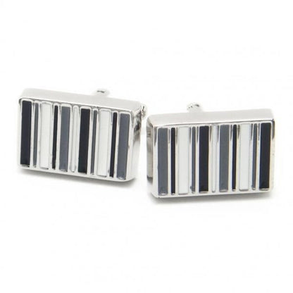 モノトーン・ボーダー・ストライプのカフス(カフリンクス/カフスボタン)