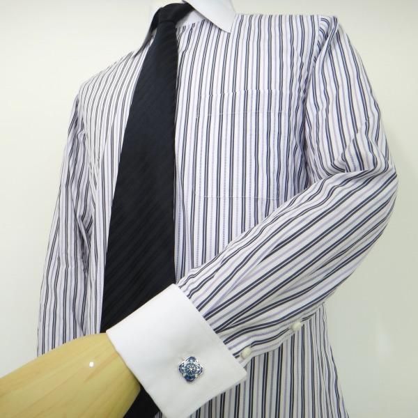 アラビアンモザイク×ストーンのブルーカフス(カフリンクス/カフスボタン)