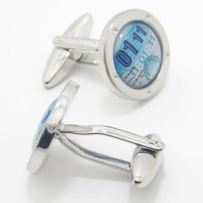 何を計測中かはあなたにおまかせ！ブルーメーターカフス(カフリンクス/カフスボタン)
