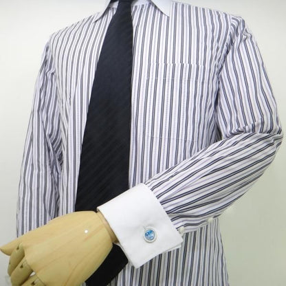 何を計測中かはあなたにおまかせ！ブルーメーターカフス(カフリンクス/カフスボタン)