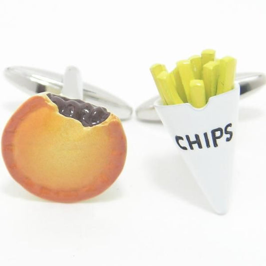 思わずガブリッ!!ミートパイとポテトのカフス(カフリンクス/カフスボタン)