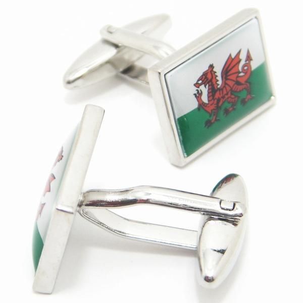 ウェールズ国旗ドラゴンマークのカフス(カフリンクス/カフスボタン)