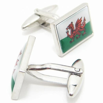 ウェールズ国旗ドラゴンマークのカフス(カフリンクス/カフスボタン)
