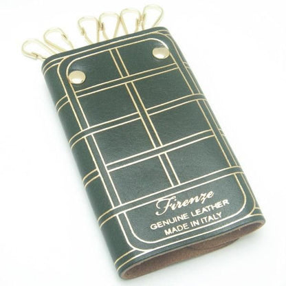 全3色・キーケース◆フルール・ド・リス・ゴールドライン・牛革キーホルダー