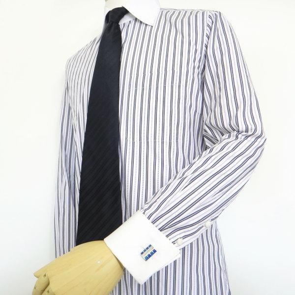 全2色・爽やかスクエアラインのカフス(カフリンクス/カフスボタン)